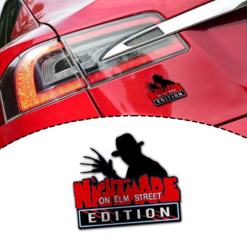 Freddy Krueger Nightmare on Elm Street Halloween Edition Laser Engraved or 3D Inlayed Car Name Badge