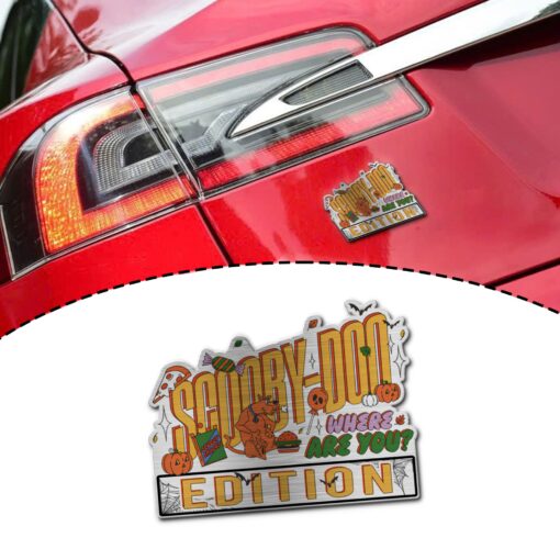 Scooby-Doo Halloween Snack Edition Laser Engraved or 3D Inlayed Car Name Badge