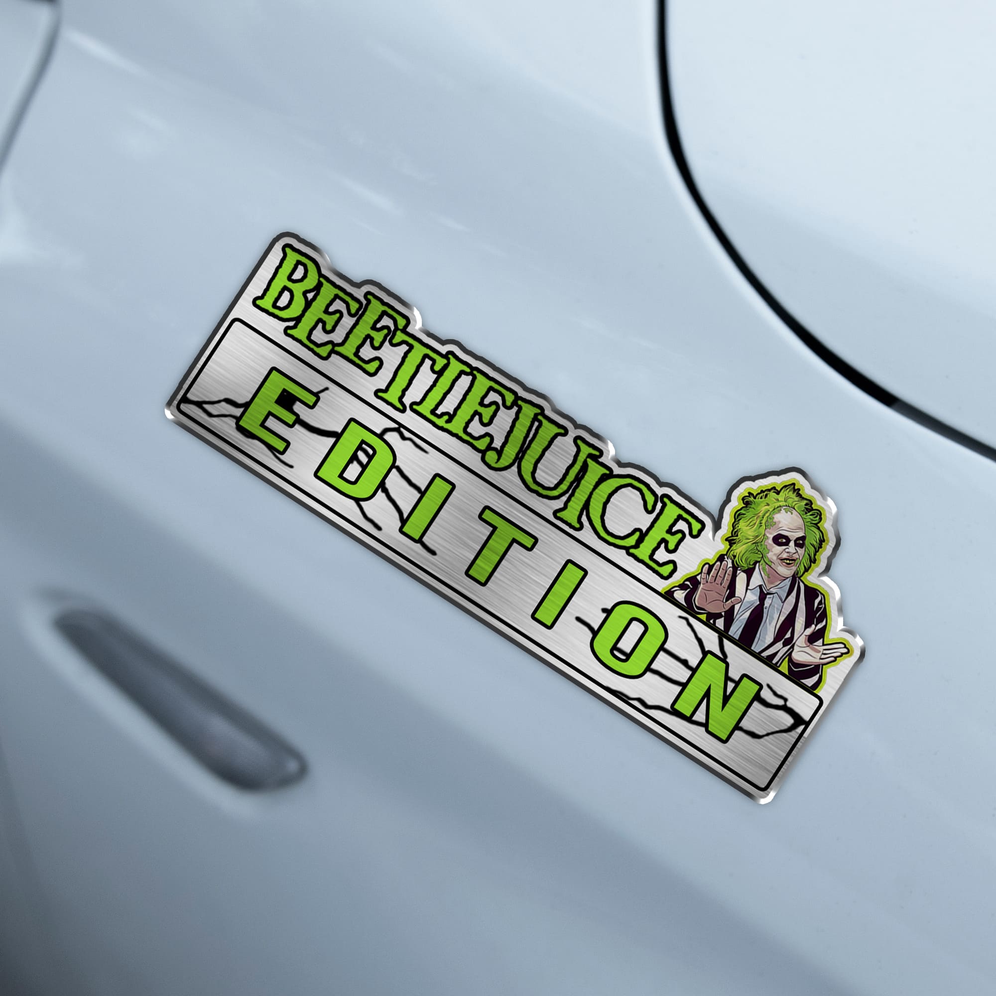 Beetlejuice Edition Laser Engraved or 3D Inlayed Car Name Badge - Image 4