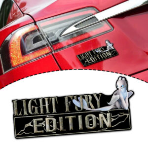Light Fury Edition Laser Engraved Car Name Badge