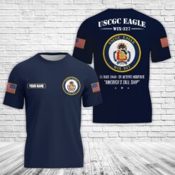 Personalized US Coast Guard USCGC Eagle (WIX-327) Barque Eagle 3D Shirt
