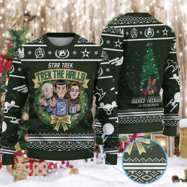 Merry Trekmas Live Long And Prosper Christmas Knitted Sweater