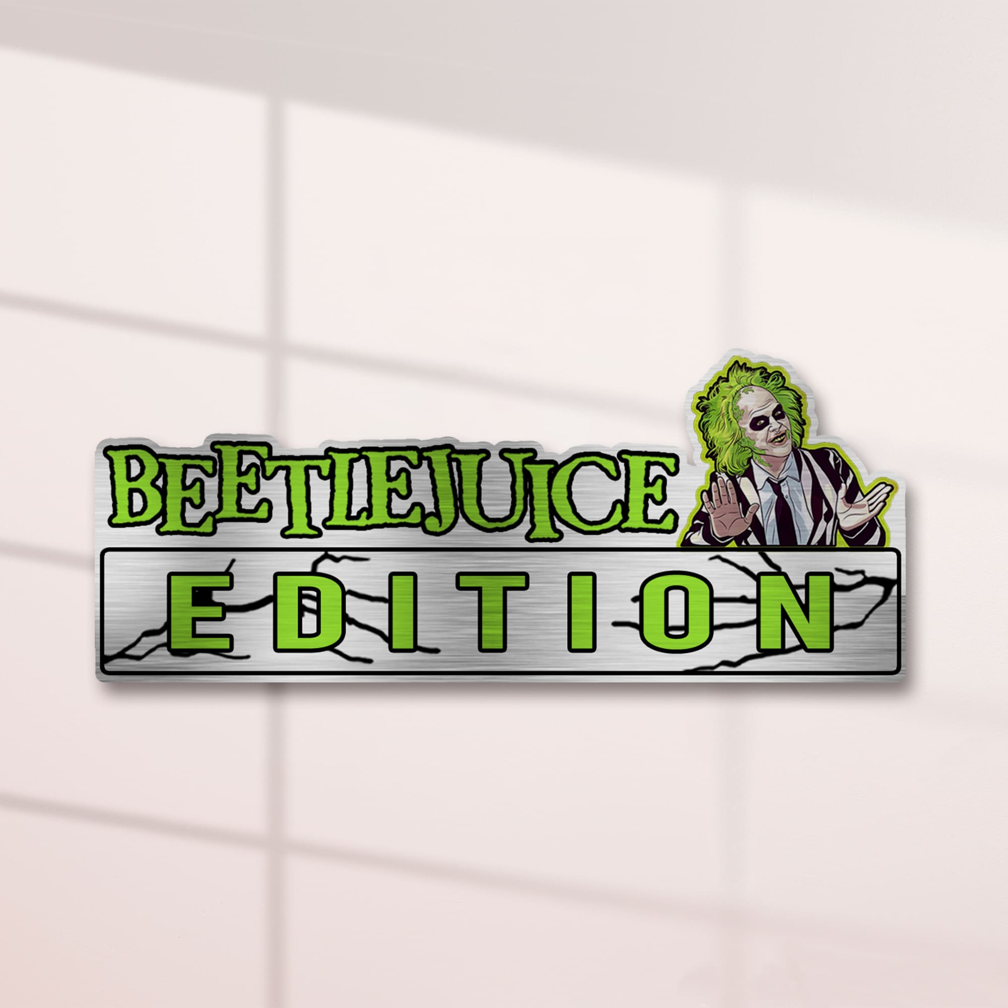 Beetlejuice Edition Laser Engraved or 3D Inlayed Car Name Badge - Image 6