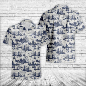 Halloween Toile de Jouy Pattern Version 2 Hawaiian Shirt