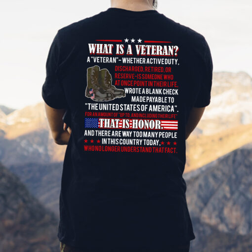 What Is a Veteran that Is Honor Classic T-shirt (Made in US) | Gildan 5000