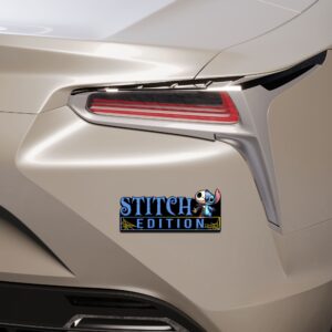 Alternative view of Stitch as Jack Halloween Version 3 Edition Laser Engraved or 3D Inlayed Car Name Badge