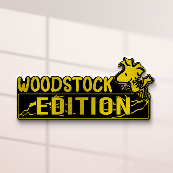 Woodstock Edition Laser Engraved Car Name Badge - Image 2