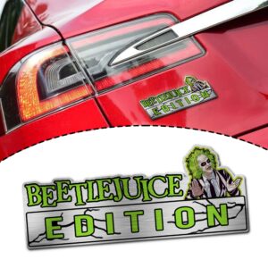 Beetlejuice Edition Laser Engraved or 3D Inlayed Car Name Badge