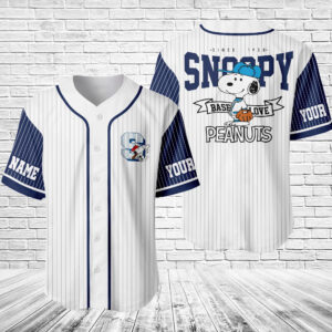 Personalized Snoopy Baseball Jersey