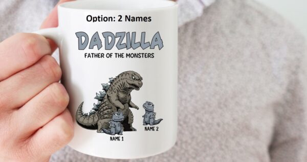 Personalized Dadzilla Father Of The Monsters Mug - Image 5