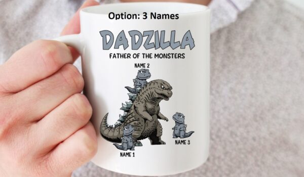 Personalized Dadzilla Father Of The Monsters Mug - Image 4