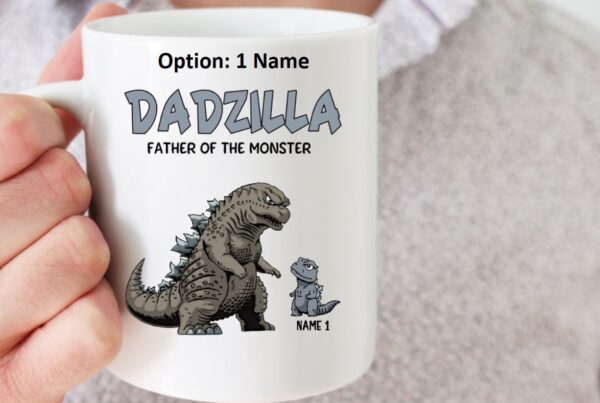Personalized Dadzilla Father Of The Monsters Mug - Image 2