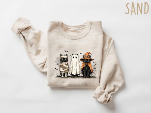 Black Cat Pumpkin Sweatshirt - Image 2
