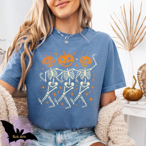 Pumpkin Skeleton Halloween Shirt - Image 5