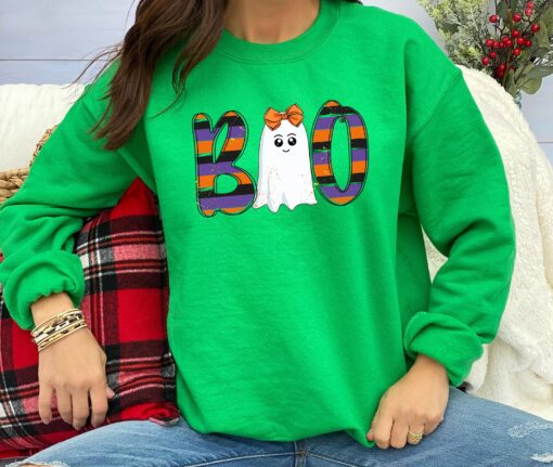 Cute Ghost Boo Halloween Sweatshirt - Image 7