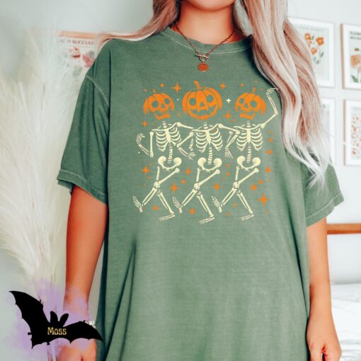 Pumpkin Skeleton Halloween Shirt - Image 4