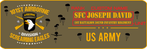 Personalized Sign Name, Rank & Unit US Army 101st Airborne Division - Image 4