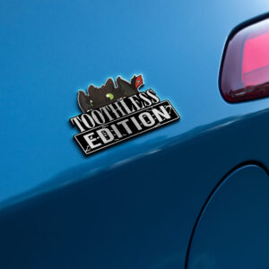 Alternative view of Toothless Edition Laser Engraved Car Name Badge Version 3