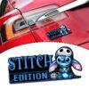 Stitch as Jack Halloween Edition Laser Engraved or 3D Inlayed Car Name Badge
