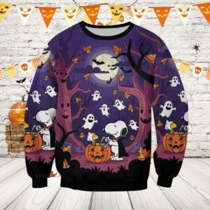 Alternative view of Snoopy Pumpkin Halloween Unisex Sweatshirt