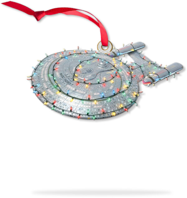 Star Trek U.S.S. Galaxy NCC-70637 With Christmas Lights Christmas Ornament - Image 7