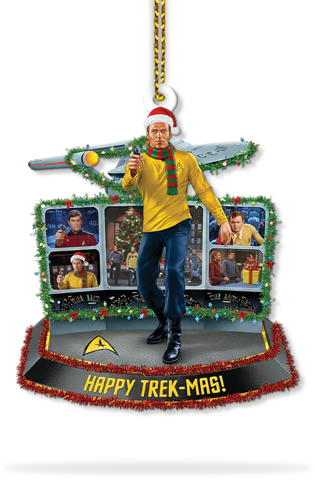 Star Trek Captain James T. Kirk Happy Trek-Mas Christmas Ornament - Image 7