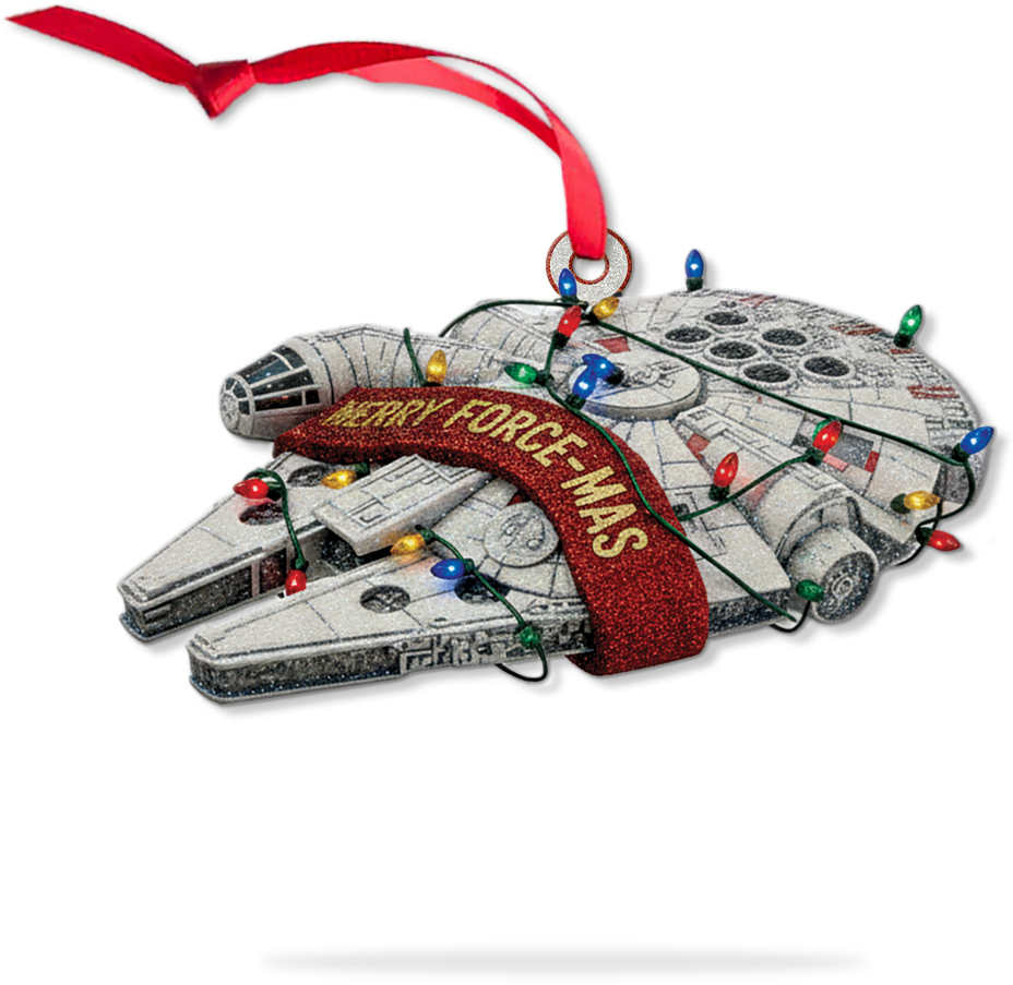 Star War Millennium Falcon Merry Force-Mas Christmas Ornament - Image 7