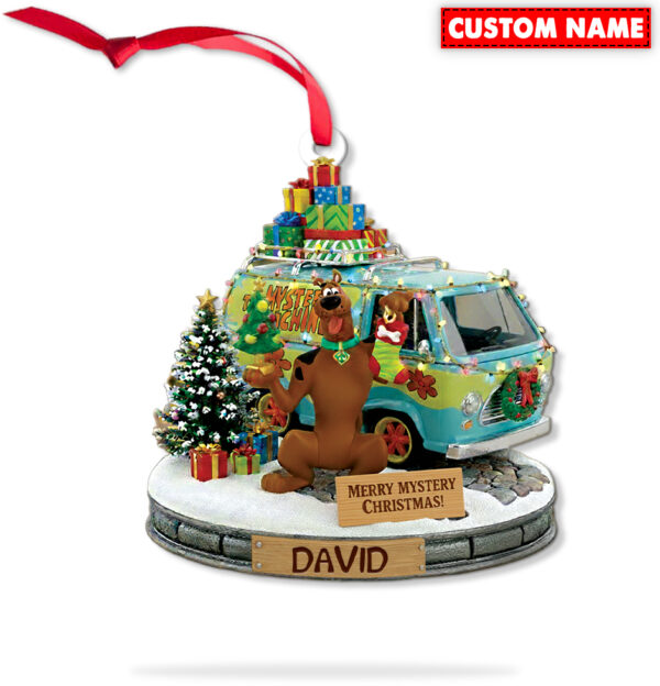 Personalized Merry Mystery Christmas Scooby-Doo Christmas Ornament - Image 6