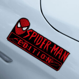 Alternative view of Spider-man Edition Laser Engraved Car Name Badge