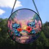 Stitch Flower Stained Glass Suncatcher