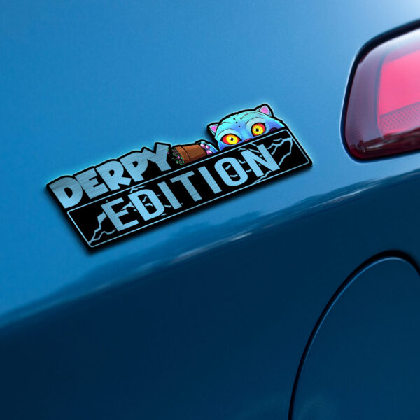 Derpy KPOP Blue Demon Tiger Edition Laser Engraved or 3D Inlayed Car Name Badge - Image 5
