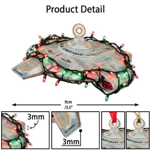 Star Trek U.S.S. Defiant NX-74205 Christmas Ornament - Image 5