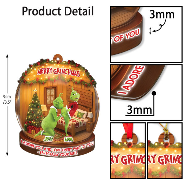 Personalized Green Monster Merry Grinchmas Couple Especially Your But Christmas Ornament - Image 5