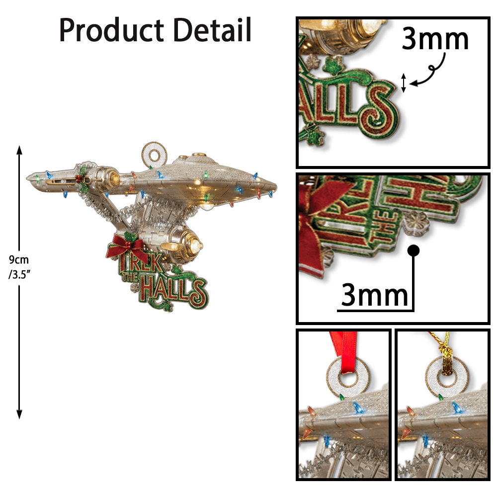 Star Trek NCC-1701 Trek The Halls Christmas Ornament Style 2 - Image 5