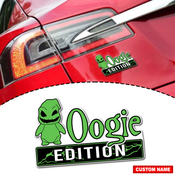 Personalized Oogie Edition Laser Engraved or 3D Inlayed Car Name Badge