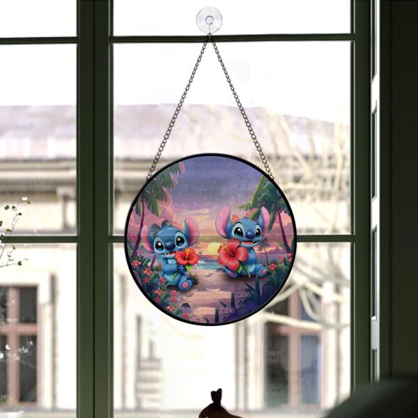 Stitch Flower Stained Glass Suncatcher - Image 4