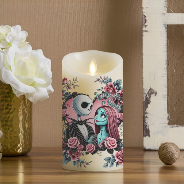 Jack And Sally Love You To Death The Nightmare Before Christmas Led Candle - Image 5
