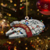 Star War Millennium Falcon Merry Force-Mas Christmas Ornament
