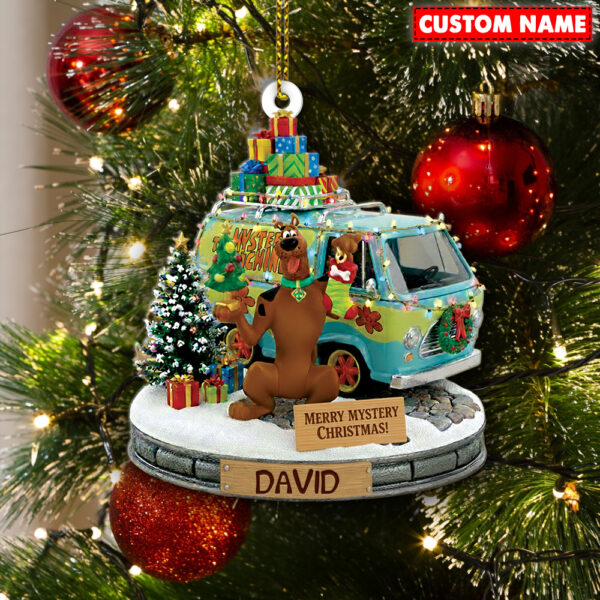 Personalized Merry Mystery Christmas Scooby-Doo Christmas Ornament - Image 4