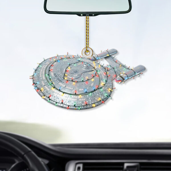 Star Trek U.S.S. Galaxy NCC-70637 With Christmas Lights Christmas Ornament - Image 4