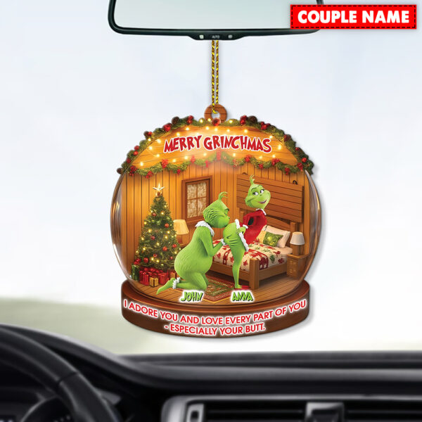 Personalized Green Monster Merry Grinchmas Couple Especially Your But Christmas Ornament - Image 3