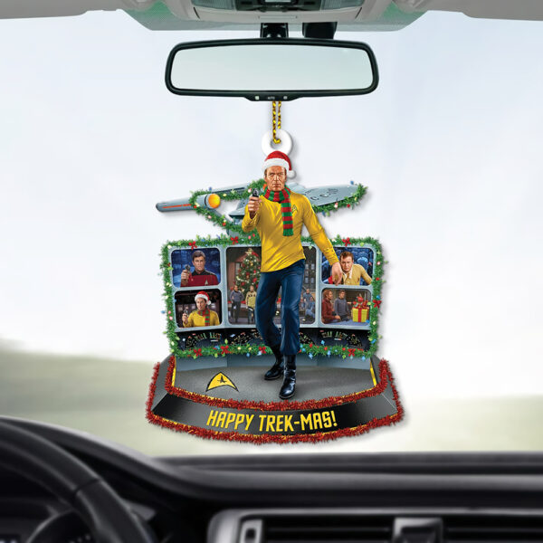Star Trek Captain James T. Kirk Happy Trek-Mas Christmas Ornament - Image 4