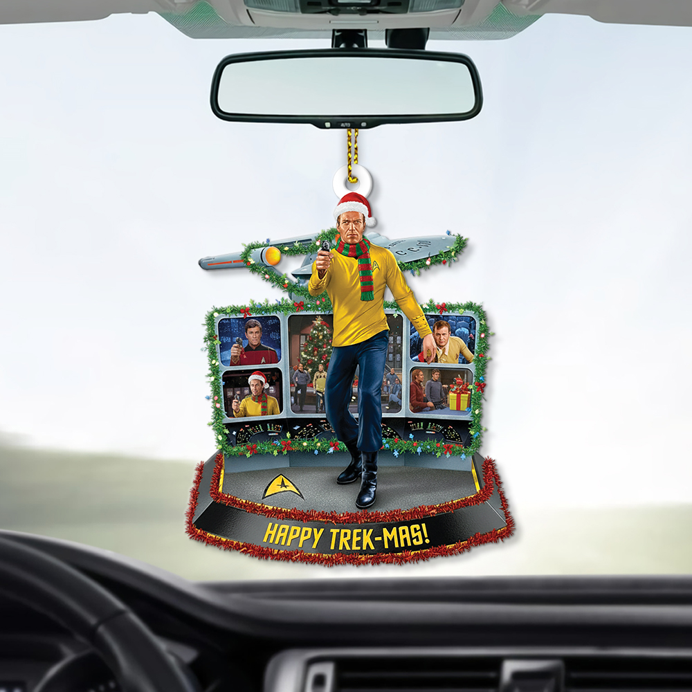 Star Trek Captain James T. Kirk Happy Trek-Mas Christmas Ornament - Image 4