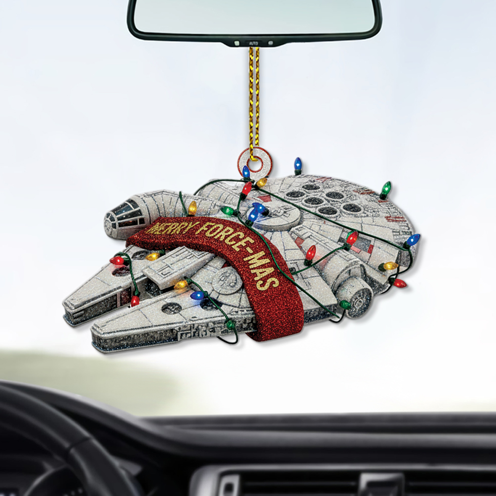 Star War Millennium Falcon Merry Force-Mas Christmas Ornament - Image 4