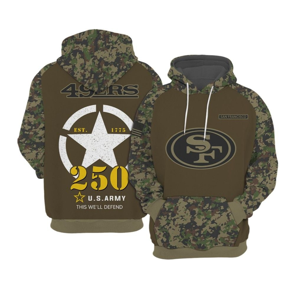 49ers US Army 250th Birthday Celebration 3D Apparel