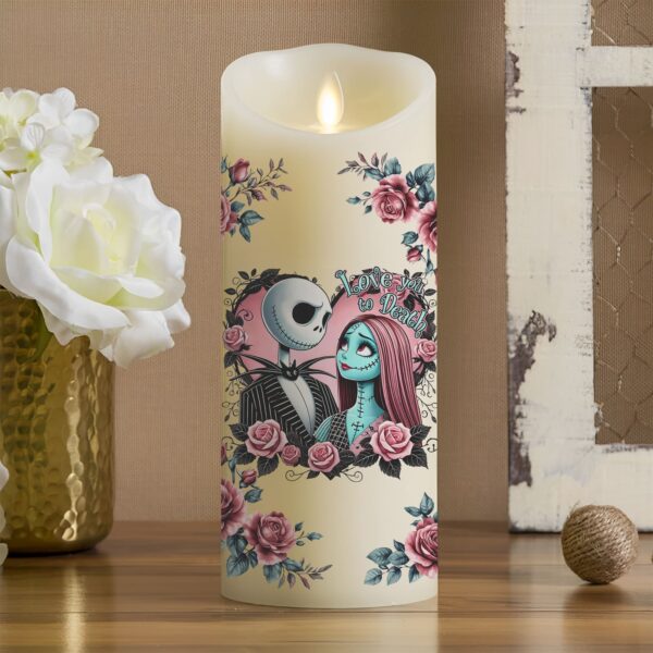 Jack And Sally Love You To Death The Nightmare Before Christmas Led Candle - Image 3