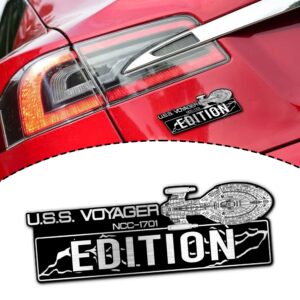 Star Trek U.S.S. Voyager NCC-74656 - Intrepid Class Starship Edition Laser Engraved or 3D Inlayed Car Name Badge