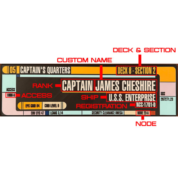 Personalized Star Trek LCARS Nameplate or Door Sign - Image 3
