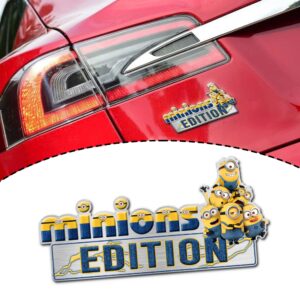 The Minions Edition Laser Engraved or 3D Inlayed Car Name Badge