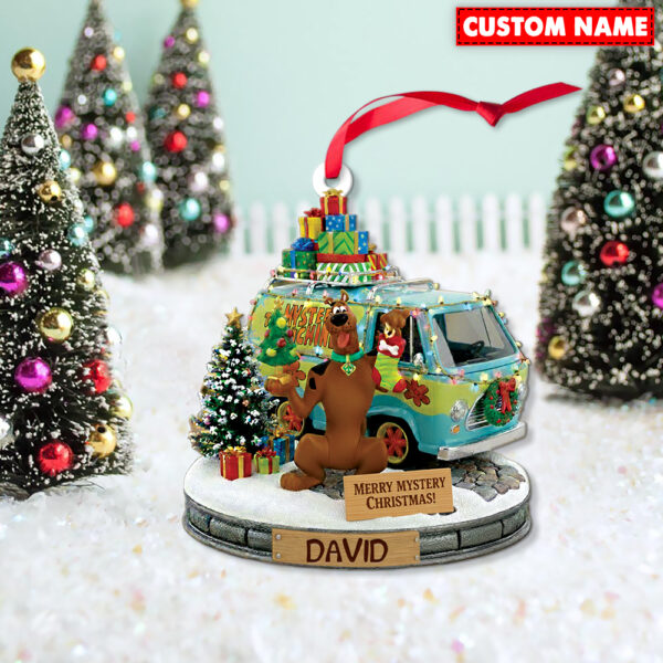 Personalized Merry Mystery Christmas Scooby-Doo Christmas Ornament - Image 2